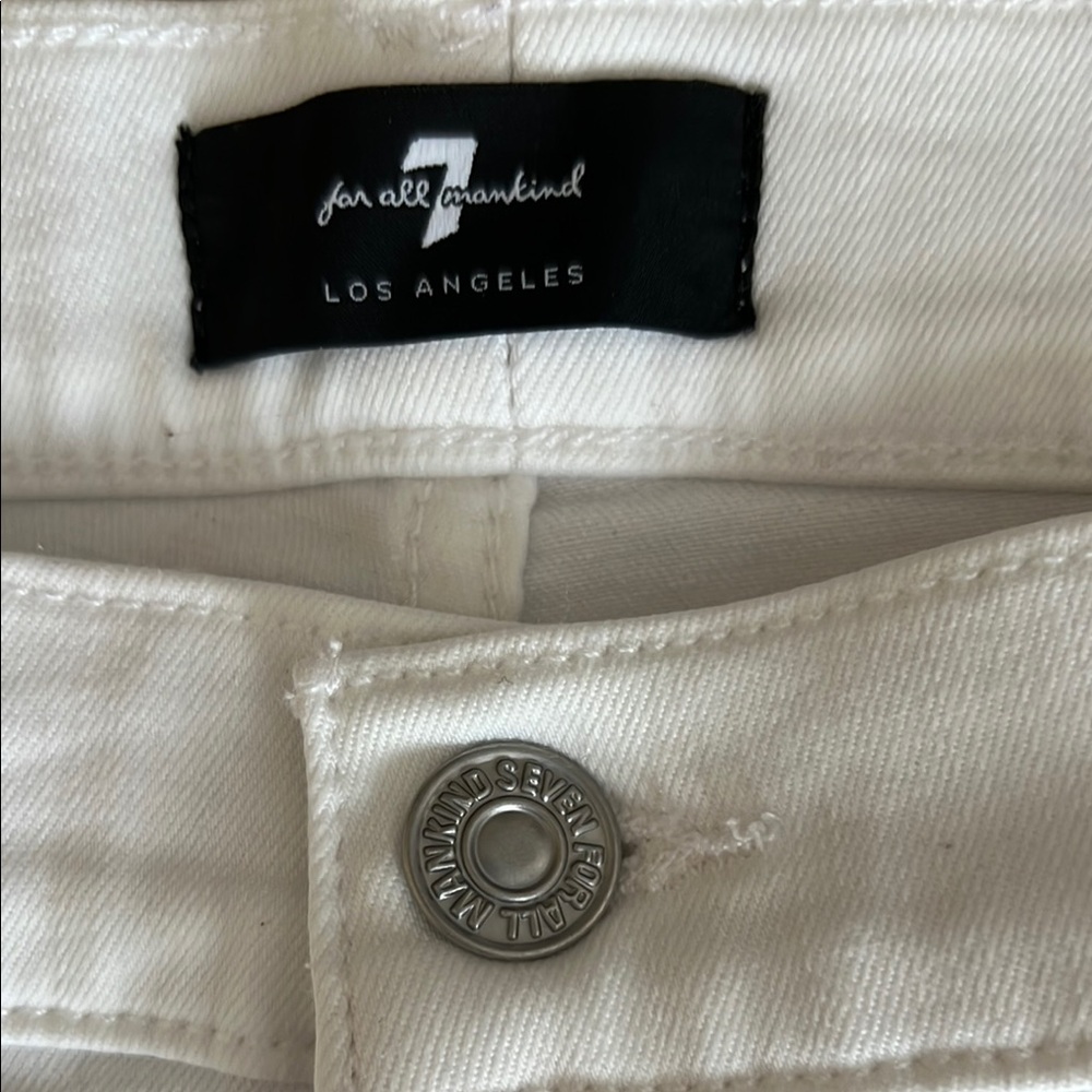 7 For All Mankind Women's White Jeans